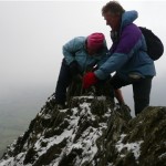 a tricky section of hall's fell ridge