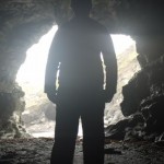 in a cave