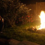 testing out the fire pit