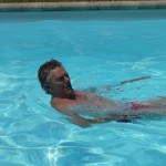 Dod relaxing in the pool