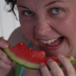 hannah pulling a face